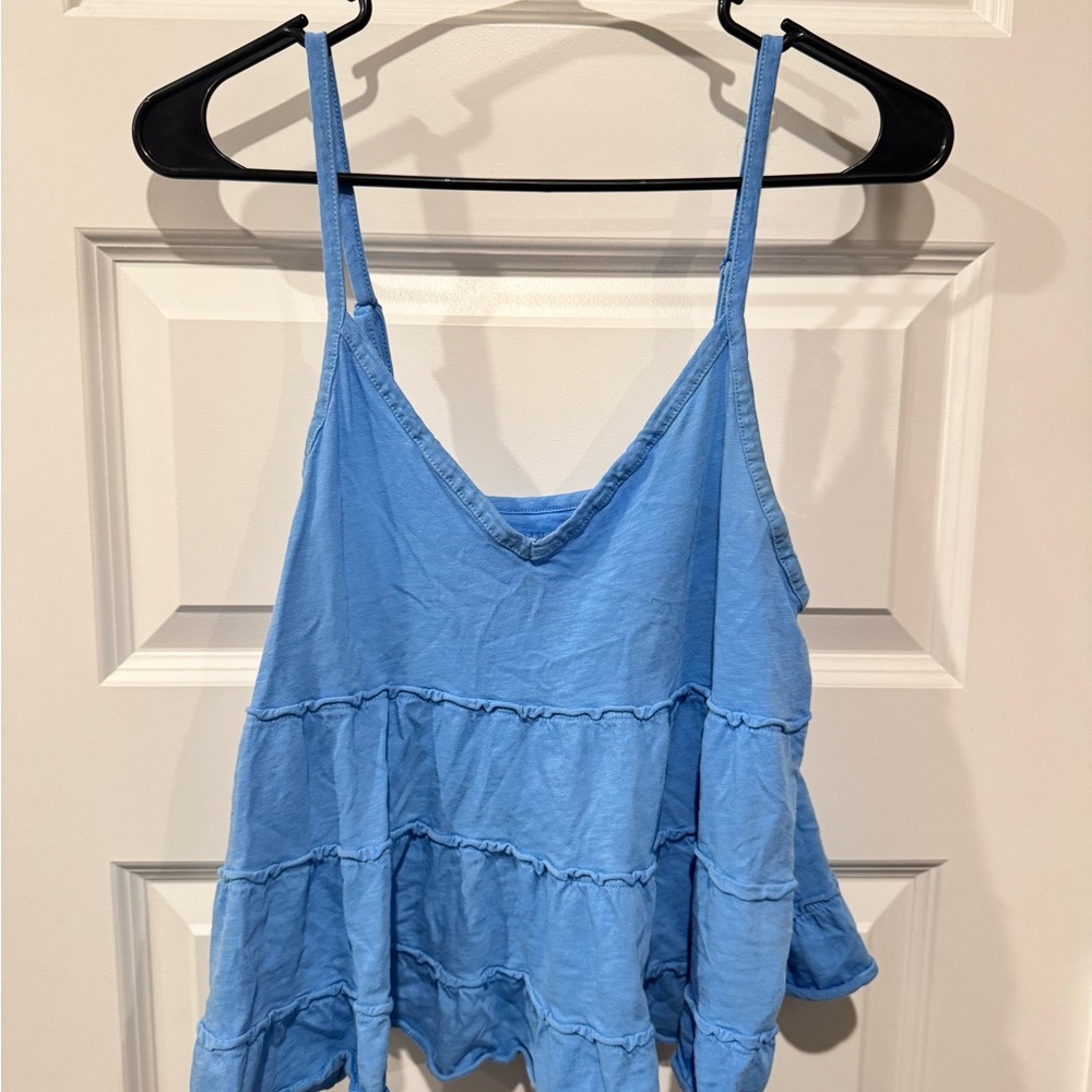 Blue Sleeveless Women's Top